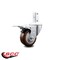 Service Caster 3 Inch Maroon Poly Swivel 3/4 Inch Square Stem Caster with Total Lock Brake SCC SCC-SQTTL20S314-PPUB-MRN-34 - alternate 4